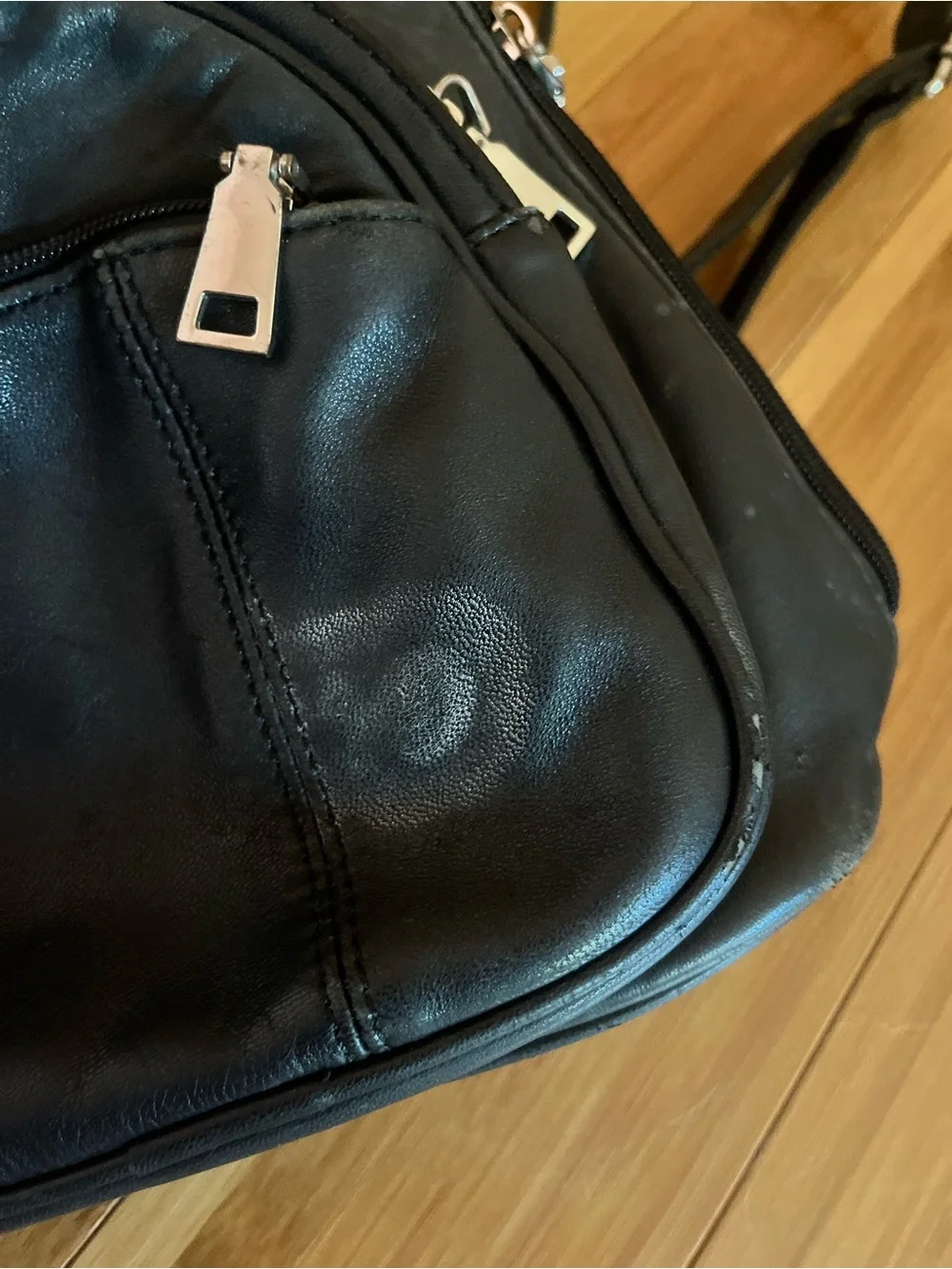 Wilson’s Real Leather black backpack